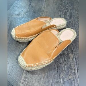 J. CREW Leather Espadrille Mules